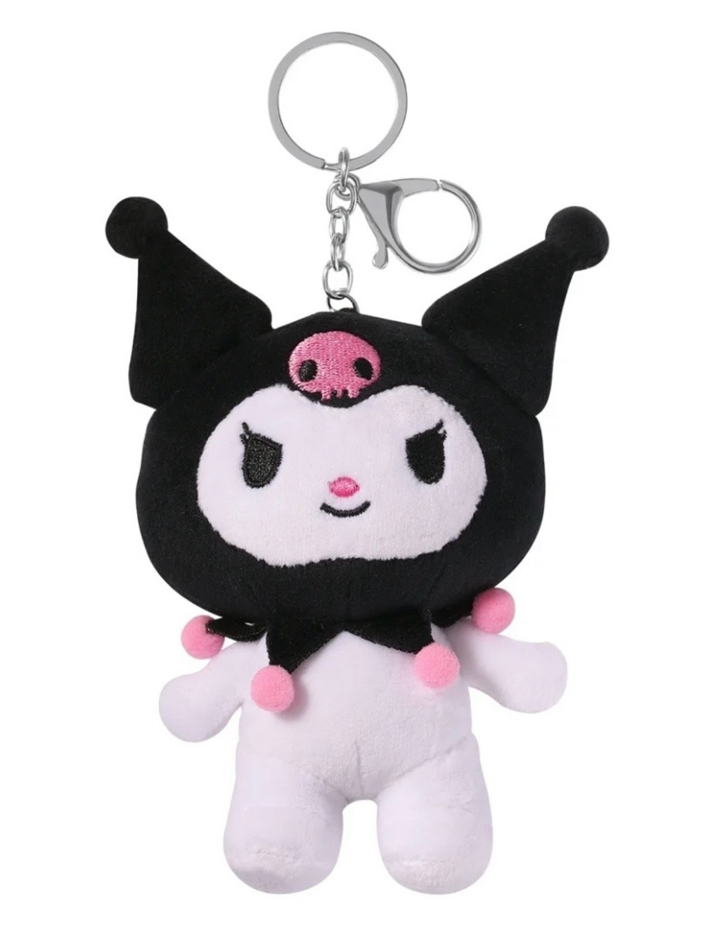 Sanrio Kuromi Plush Keychain Charm.